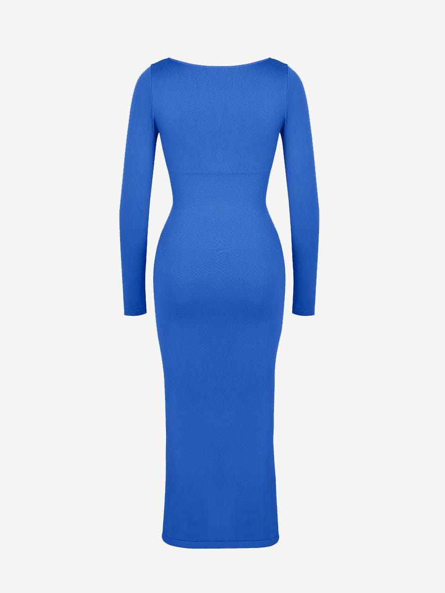  ?? Eco-friendly Seamless Bust Support Tummy Control High Side Slit Shaping Dress