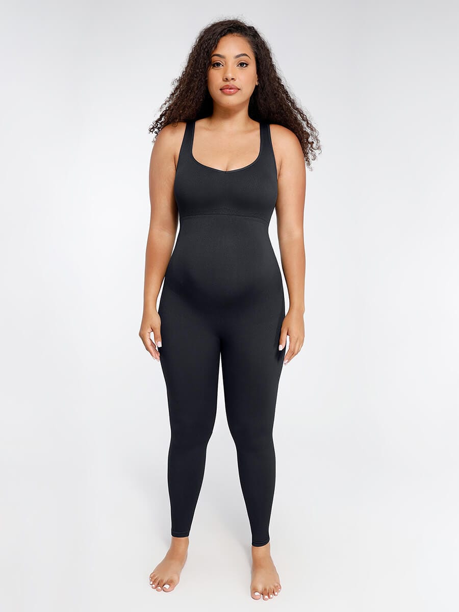 ssamless Eco-friendly?? Back Lifting Abdominal Supports Maternity Catsuit Jumpsuit