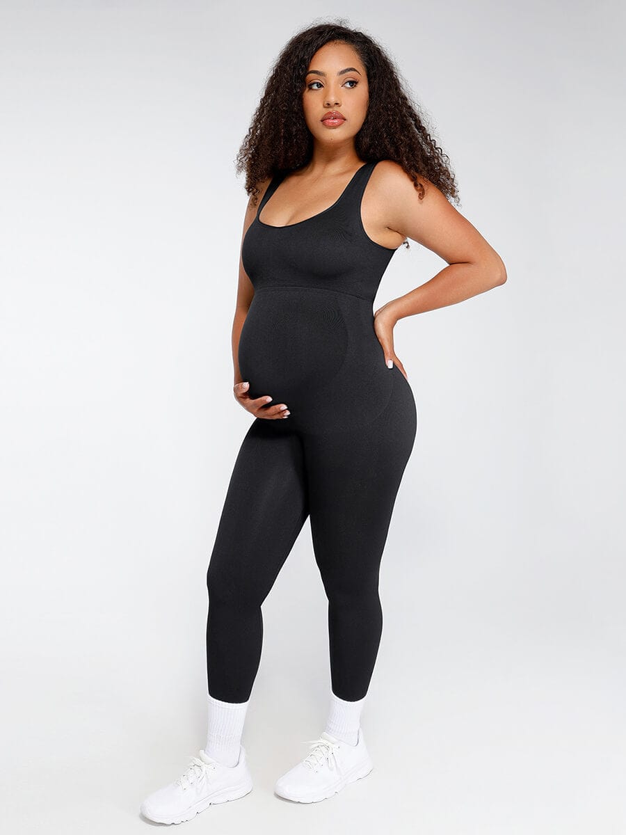ssamless Eco-friendly?? Back Lifting Abdominal Supports Maternity Catsuit Jumpsuit