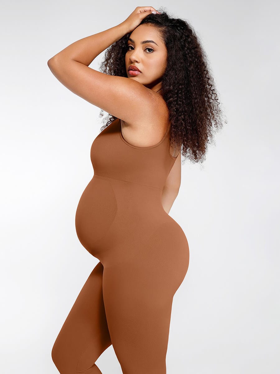 ssamless Eco-friendly?? Back Lifting Abdominal Supports Maternity Catsuit Jumpsuit